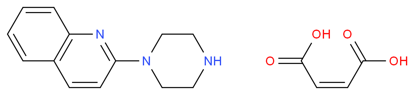 (2Z)-but-2-enedioic acid; 2-(piperazin-1-yl)quinoline_分子结构_CAS_5786-68-5