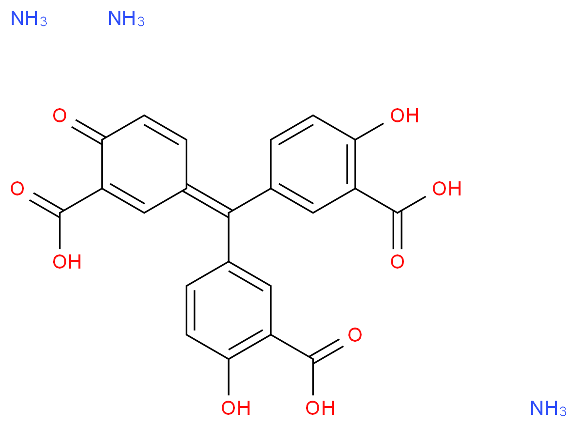 5-[(3-carboxy-4-hydroxyphenyl)(3-carboxy-4-oxocyclohexa-2,5-dien-1-ylidene)methyl]-2-hydroxybenzoic acid triamine_分子结构_CAS_569-58-4