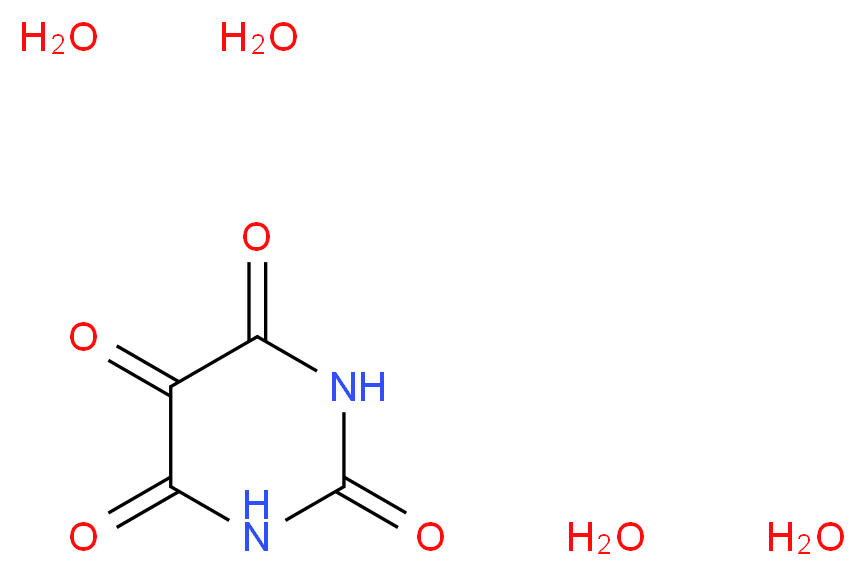 1,3-diazinane-2,4,5,6-tetrone tetrahydrate_分子结构_CAS_6010-91-9