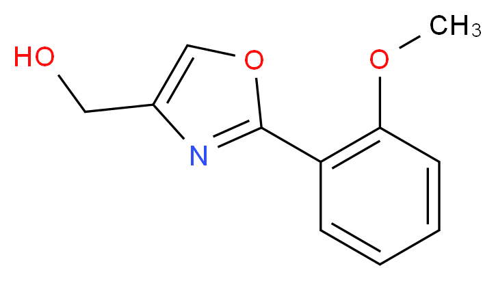 [2-(2-METHOXY-PHENYL)-OXAZOL-4-YL]-METHANOL_分子结构_CAS_885273-96-1)