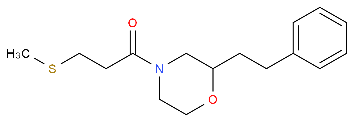 4-[3-(methylthio)propanoyl]-2-(2-phenylethyl)morpholine_分子结构_CAS_)