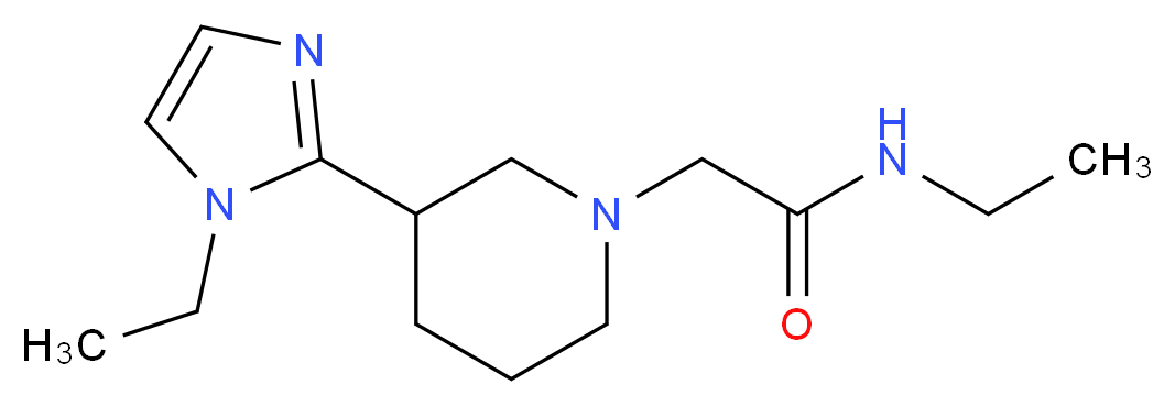 N-ethyl-2-[3-(1-ethyl-1H-imidazol-2-yl)-1-piperidinyl]acetamide_分子结构_CAS_)