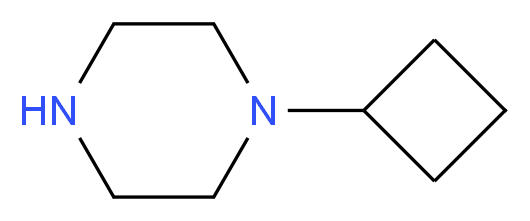 1-cyclobutylpiperazine_分子结构_CAS_61379-68-8