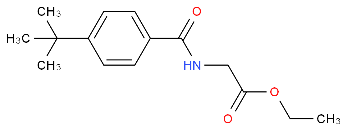 Ethyl 2-{[4-(tert-butyl)benzoyl]amino}acetate_分子结构_CAS_302909-59-7)