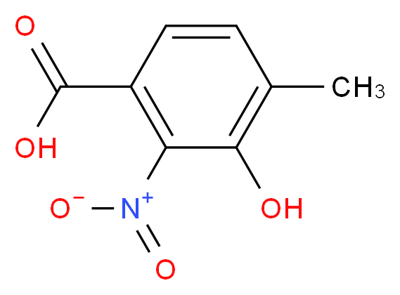 3-hydroxy-4-methyl-2-nitrobenzoic acid_分子结构_CAS_6946-15-2