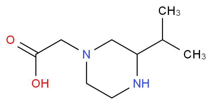 2-(3-isopropylpiperazin-1-yl)acetic acid_分子结构_CAS_1060813-52-6)