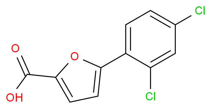 5-(2,4-dichlorophenyl)furan-2-carboxylic acid_分子结构_CAS_134448-46-7