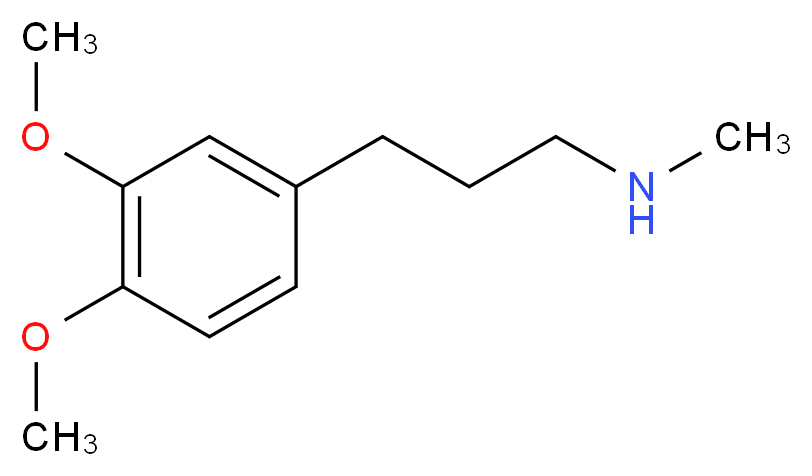 [3-(3,4-dimethoxyphenyl)propyl](methyl)amine_分子结构_CAS_57010-78-3