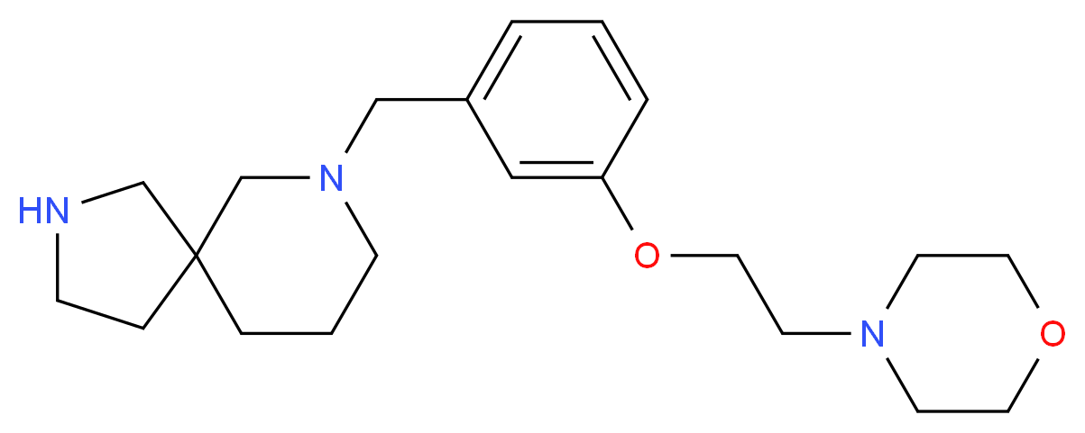 7-[3-(2-morpholin-4-ylethoxy)benzyl]-2,7-diazaspiro[4.5]decane_分子结构_CAS_)