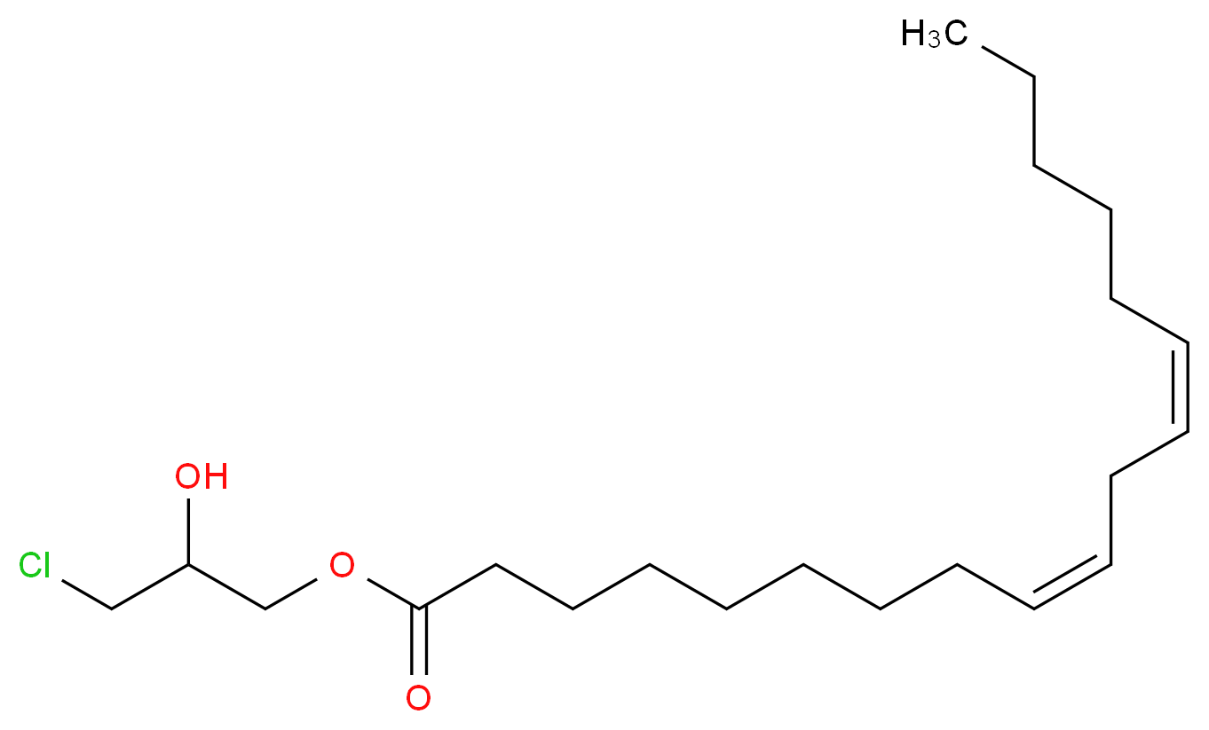 3-chloro-2-hydroxypropyl (9Z,12Z)-octadeca-9,12-dienoate_分子结构_CAS_74875-98-2