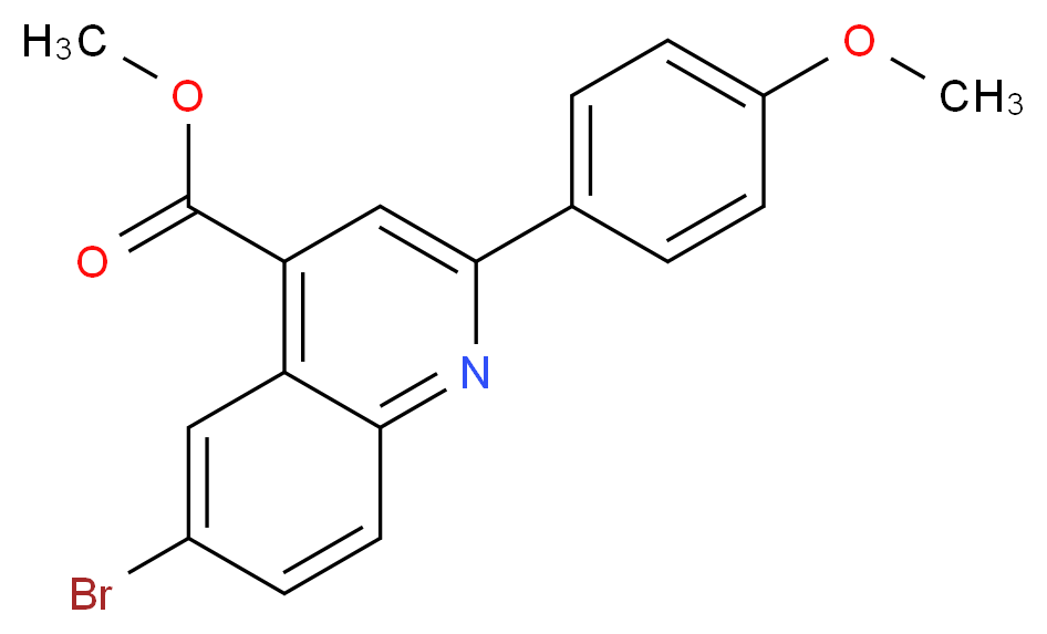 methyl 6-bromo-2-(4-methoxyphenyl)quinoline-4-carboxylate_分子结构_CAS_355432-91-6)