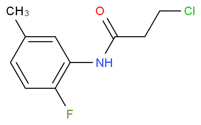 3-Chloro-N-(2-fluoro-5-methylphenyl)propanamide_分子结构_CAS_915920-93-3)