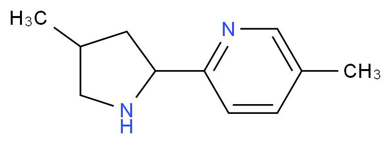 5-methyl-2-(4-methylpyrrolidin-2-yl)pyridine_分子结构_CAS_603089-92-5