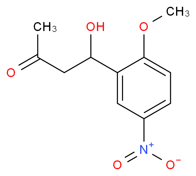 4-羟基-4-(2-甲氧基-5-硝基苯基)-2-丁酮_分子结构_CAS_206258-17-5)