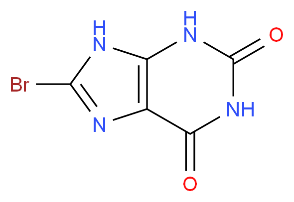 8-bromo-2,3,6,9-tetrahydro-1H-purine-2,6-dione_分子结构_CAS_10357-68-3