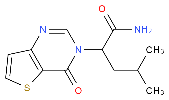 4-methyl-2-(4-oxothieno[3,2-d]pyrimidin-3(4H)-yl)pentanamide_分子结构_CAS_)