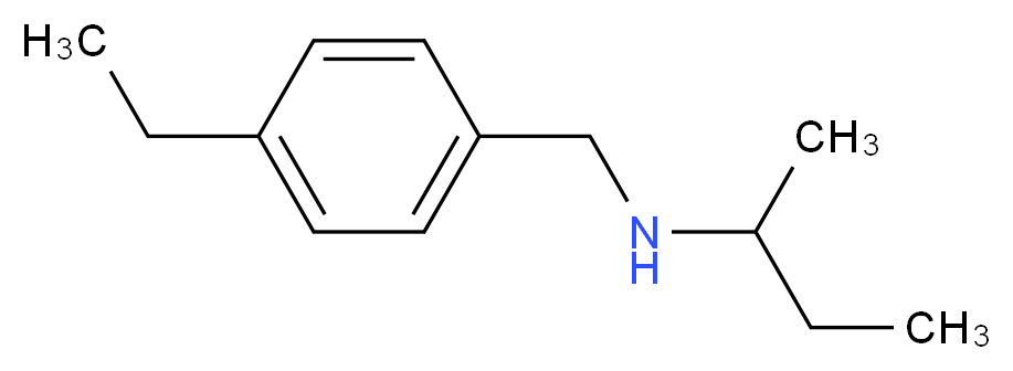 (butan-2-yl)[(4-ethylphenyl)methyl]amine_分子结构_CAS_869942-54-1
