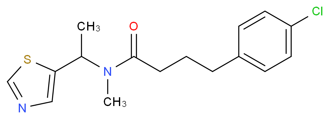 4-(4-chlorophenyl)-N-methyl-N-[1-(1,3-thiazol-5-yl)ethyl]butanamide_分子结构_CAS_)