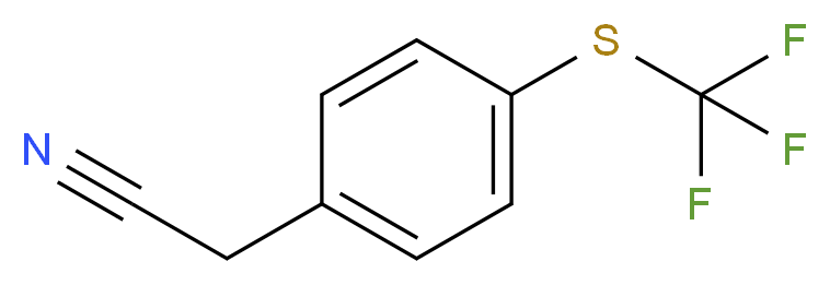 2-{4-[(trifluoromethyl)sulfanyl]phenyl}acetonitrile_分子结构_CAS_70124-90-2