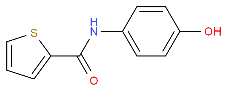 N-(4-hydroxyphenyl)thiophene-2-carboxamide_分子结构_CAS_98902-53-5