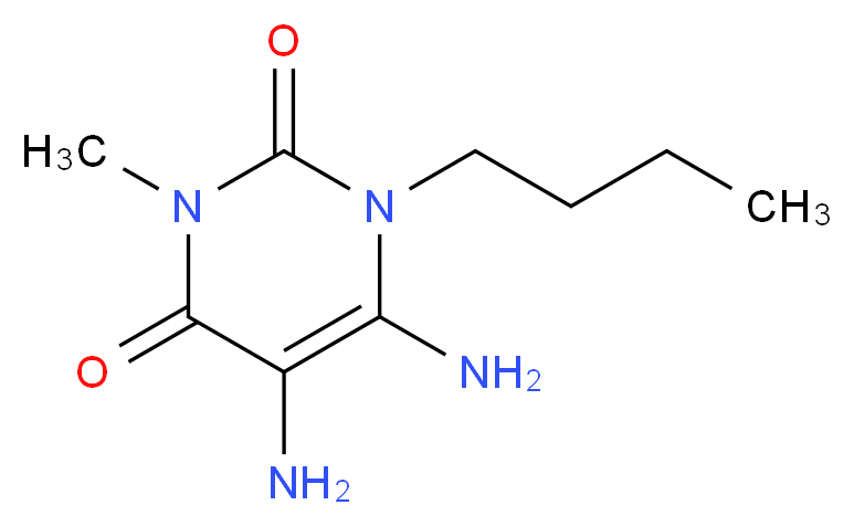 5,6-diamino-1-butyl-3-methylpyrimidine-2,4(1H,3H)-dione_分子结构_CAS_91260-72-9)