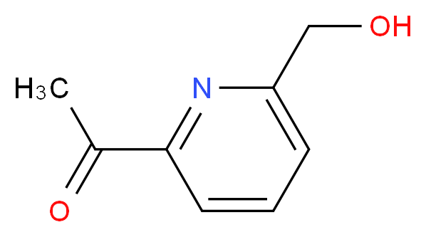 1-[6-(hydroxymethyl)pyridin-2-yl]ethan-1-one_分子结构_CAS_135450-43-0