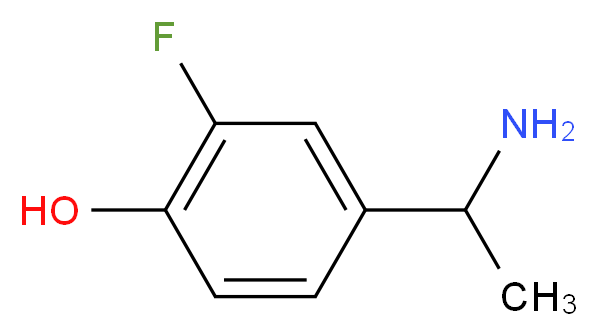 4-(1-aminoethyl)-2-fluorophenol_分子结构_CAS_1030444-42-8)