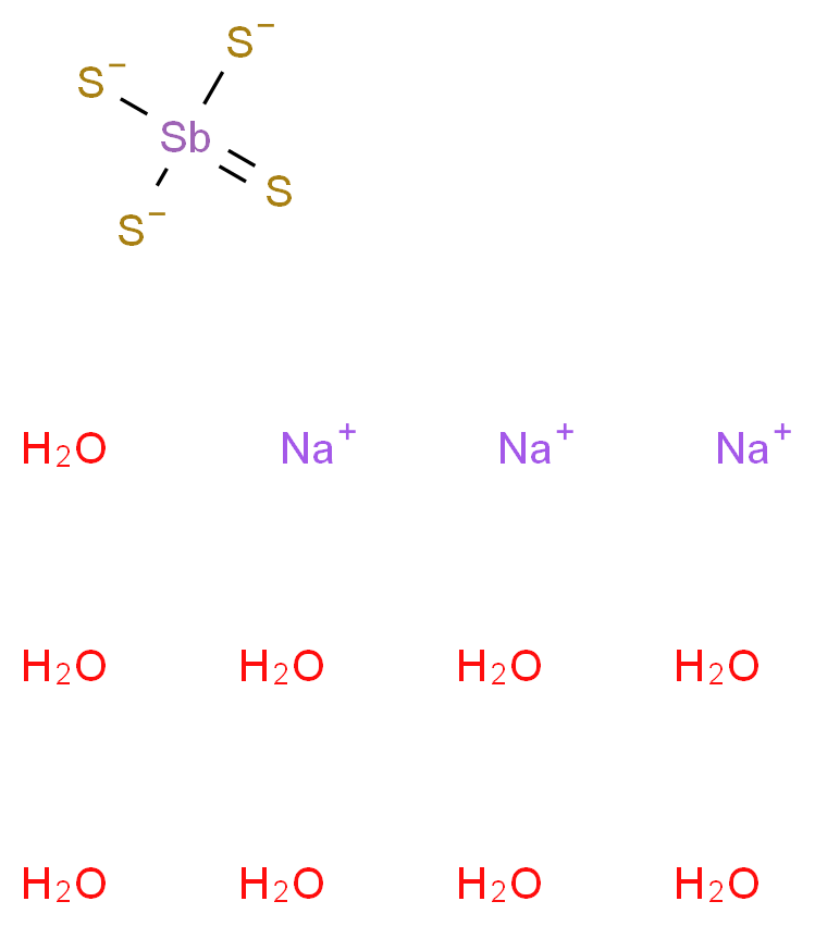 硫代锑(V)酸钠 九水合物_分子结构_CAS_10101-91-4)