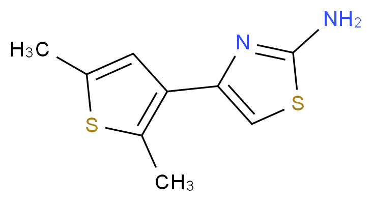 4-(2,5-dimethylthiophen-3-yl)-1,3-thiazol-2-amine_分子结构_CAS_436152-83-9