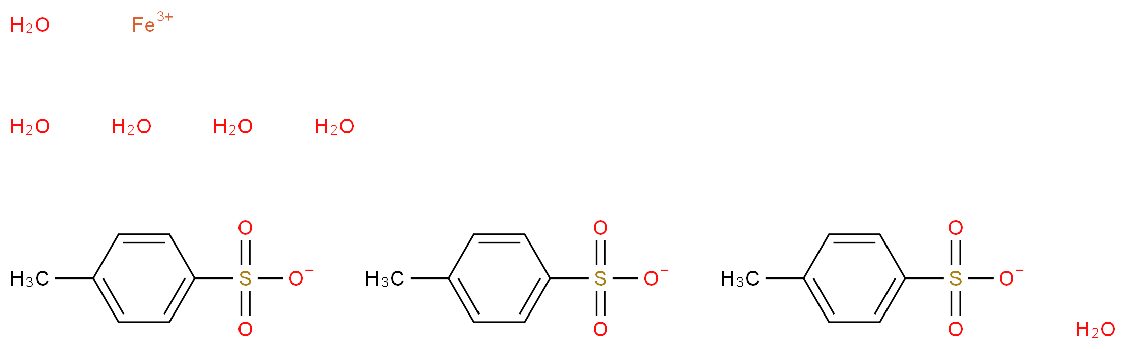 iron(3+) ion tris(4-methylbenzene-1-sulfonate) hexahydrate_分子结构_CAS_312619-41-3