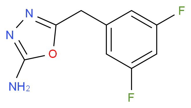 5-[(3,5-difluorophenyl)methyl]-1,3,4-oxadiazol-2-amine_分子结构_CAS_1151767-59-7