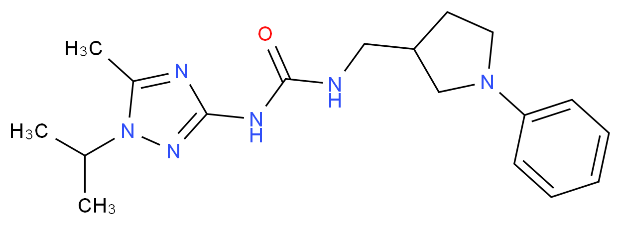 N-(1-isopropyl-5-methyl-1H-1,2,4-triazol-3-yl)-N'-[(1-phenylpyrrolidin-3-yl)methyl]urea_分子结构_CAS_)