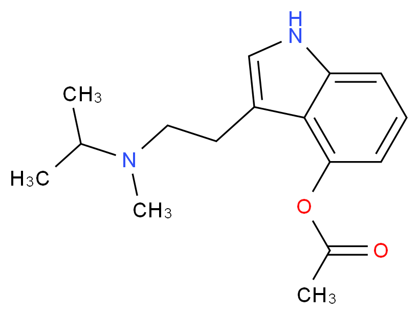 3-{2-[methyl(propan-2-yl)amino]ethyl}-1H-indol-4-yl acetate_分子结构_CAS_1024612-25-6