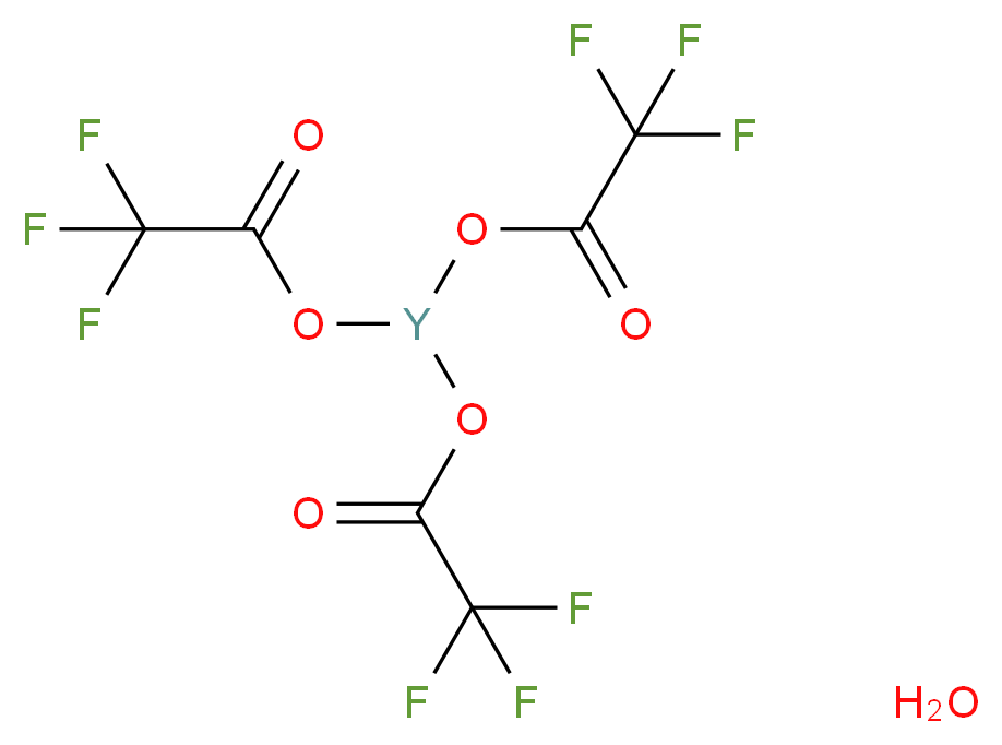 bis[(trifluoroacetyl)oxy]yttrio 2,2,2-trifluoroacetate hydrate_分子结构_CAS_304851-95-4