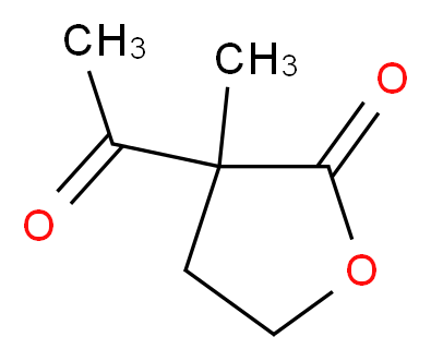 α-乙酰-α-甲基-γ-丁内酯_分子结构_CAS_1123-19-9)