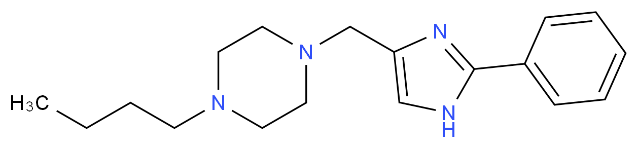 1-butyl-4-[(2-phenyl-1H-imidazol-4-yl)methyl]piperazine_分子结构_CAS_)