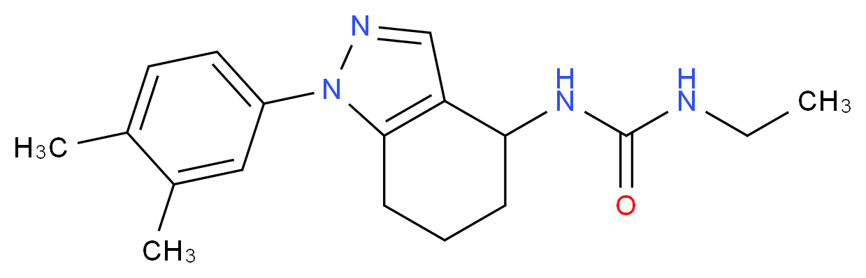 N-[1-(3,4-dimethylphenyl)-4,5,6,7-tetrahydro-1H-indazol-4-yl]-N'-ethylurea_分子结构_CAS_)