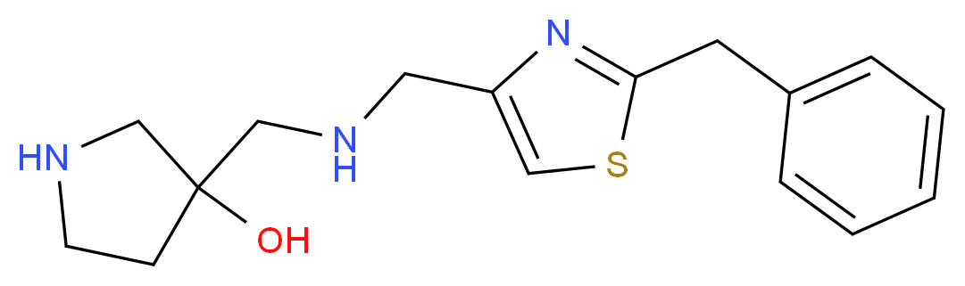 3-({[(2-benzyl-1,3-thiazol-4-yl)methyl]amino}methyl)pyrrolidin-3-ol_分子结构_CAS_)