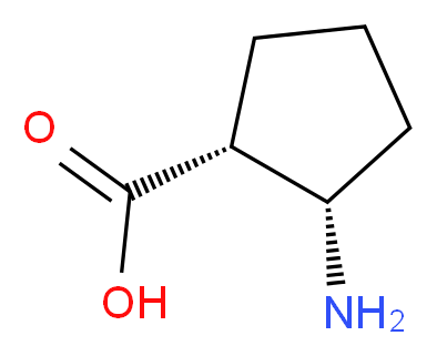 rel-(1R,2S)-2-aminocyclopentane-1-carboxylic acid_分子结构_CAS_37910-65-9