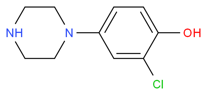 2-Chloro-4-piperazin-1-ylphenol_分子结构_CAS_85474-76-6)