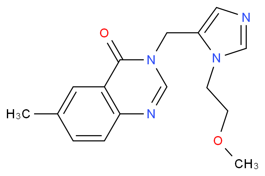 3-{[1-(2-methoxyethyl)-1H-imidazol-5-yl]methyl}-6-methylquinazolin-4(3H)-one_分子结构_CAS_)