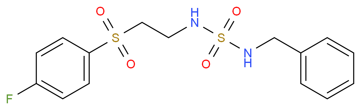 N-benzyl-N'-{2-[(4-fluorophenyl)sulfonyl]ethyl}sulfamide_分子结构_CAS_)