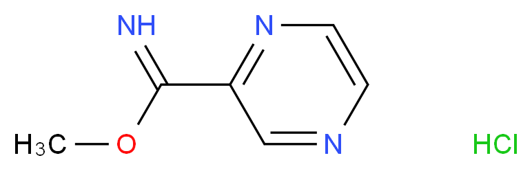 methyl pyrazine-2-carboximidate hydrochloride_分子结构_CAS_74617-55-3