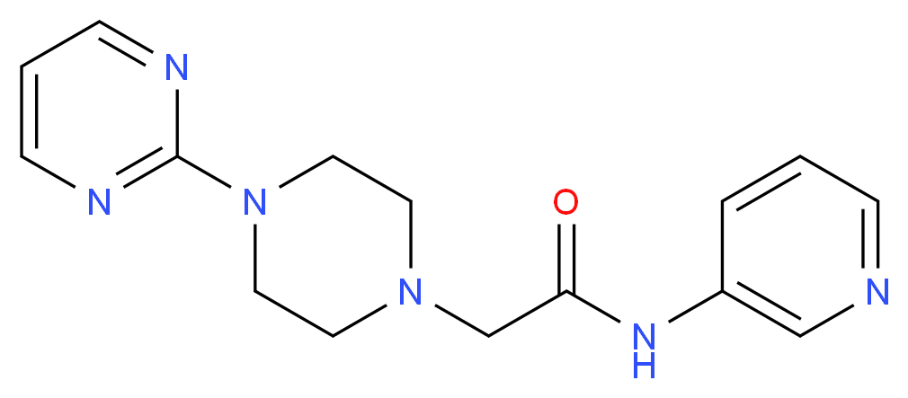 N-pyridin-3-yl-2-(4-pyrimidin-2-ylpiperazin-1-yl)acetamide_分子结构_CAS_)