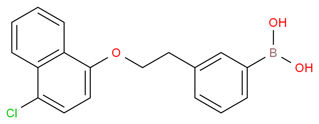 (3-{2-[(4-chloronaphthalen-1-yl)oxy]ethyl}phenyl)boronic acid_分子结构_CAS_1257648-77-3