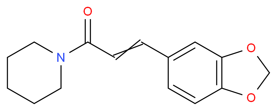 3-(2H-1,3-benzodioxol-5-yl)-1-(piperidin-1-yl)prop-2-en-1-one_分子结构_CAS_23434-86-8