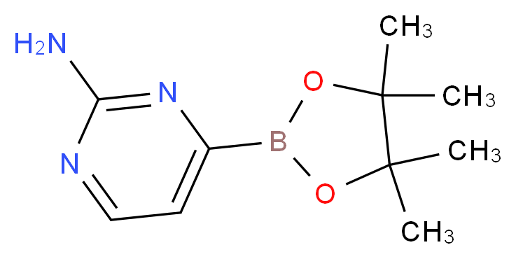 4-(tetramethyl-1,3,2-dioxaborolan-2-yl)pyrimidin-2-amine_分子结构_CAS_1173206-16-0