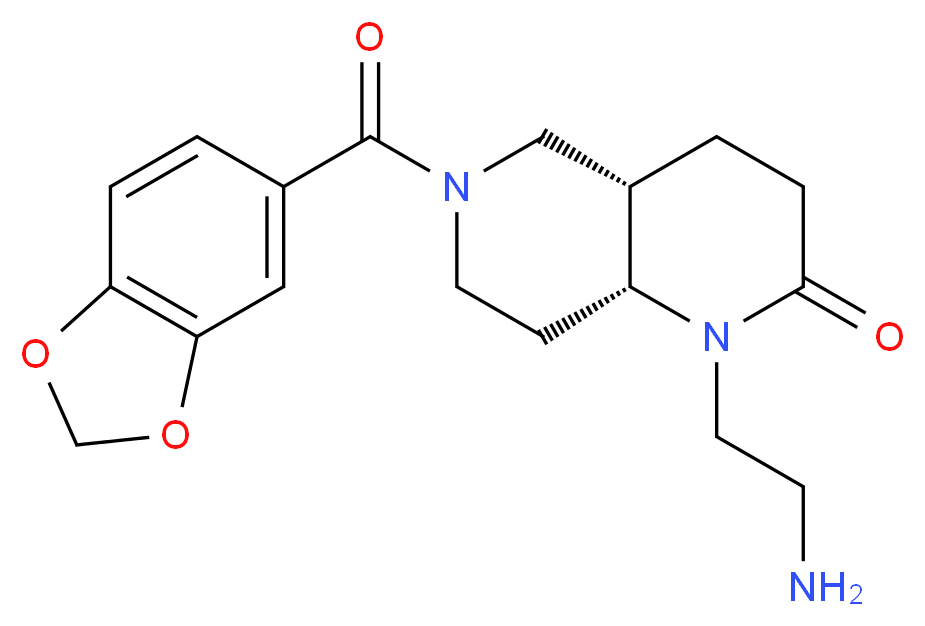 (4aS*,8aR*)-1-(2-aminoethyl)-6-(1,3-benzodioxol-5-ylcarbonyl)octahydro-1,6-naphthyridin-2(1H)-one_分子结构_CAS_)