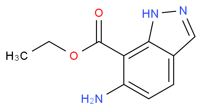 Ethyl 6-amino-1H-indazole-7-carboxylate_分子结构_CAS_73907-99-0)
