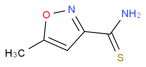 5-Methylisoxazole-3-thiocarboxamide_分子结构_CAS_77358-26-0)